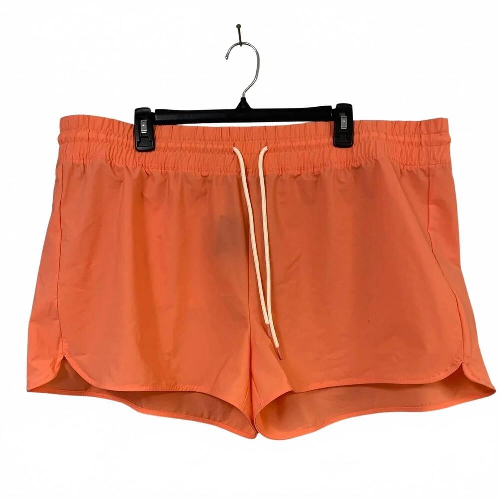 NEW EDDIE BAUER women's tidal drawstring shorts - plus in flamingo orange